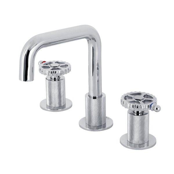 Widespread Bathroom Faucet with Push PopUp, Polished Chrome